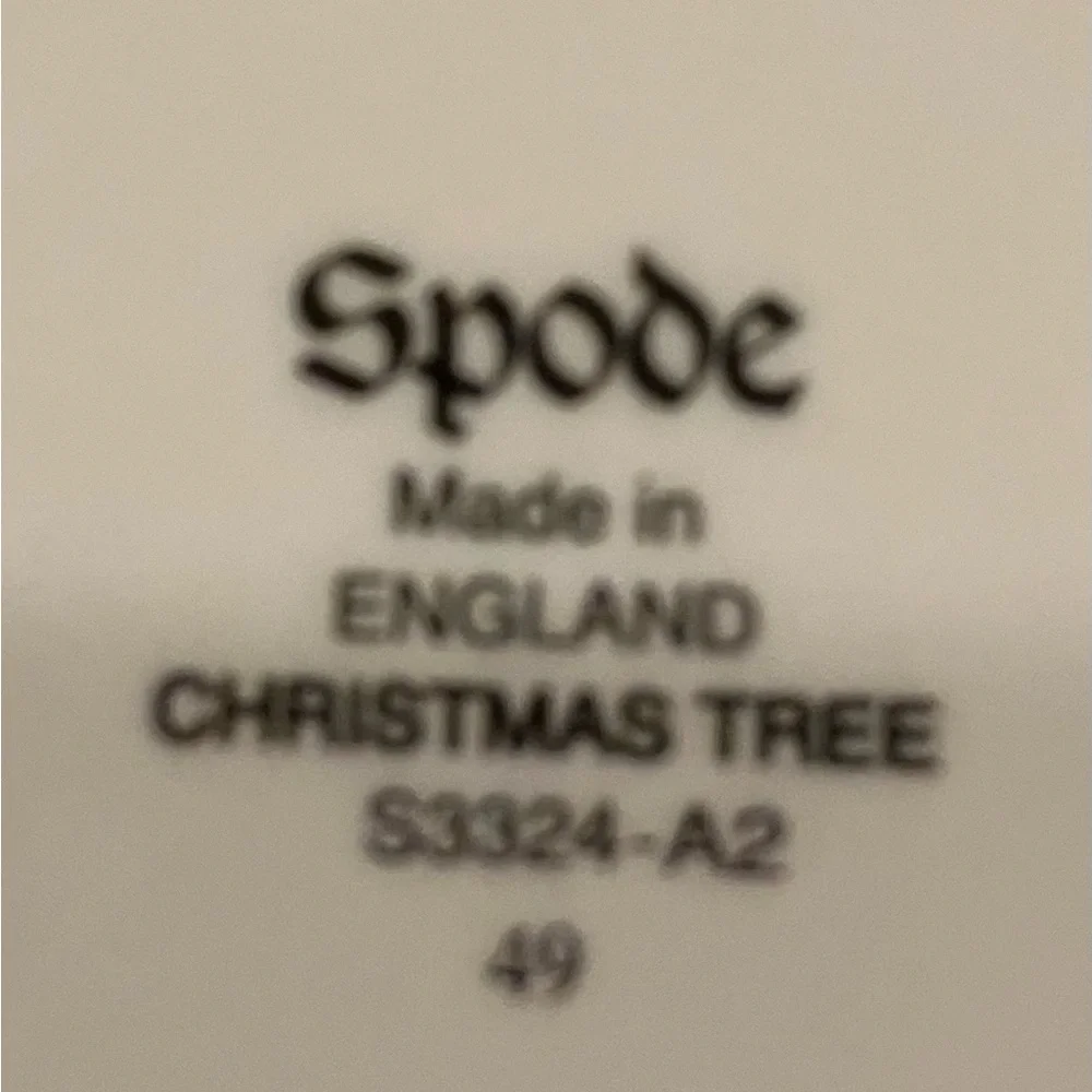 Spode Christmas Tree Green Trim S3324-A2 Dinner Plate 12 Inches EUC